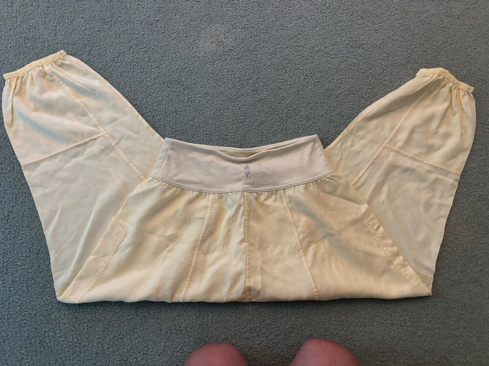 Free People FP Movement Give Your All Harem Pants Small Cream Yellow